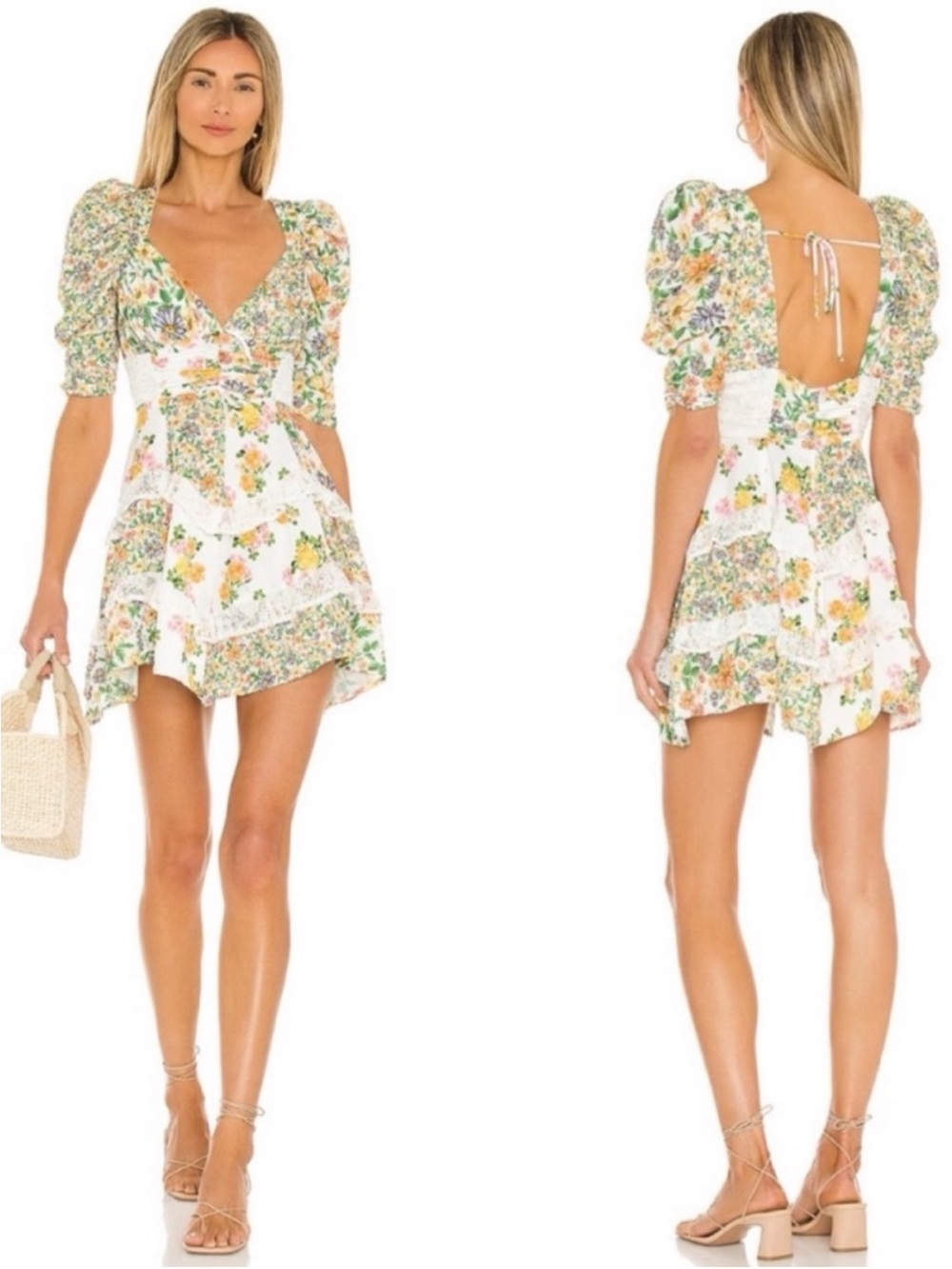 For Love & Lemons | Rosalyn Mini Dress size Extra Small
